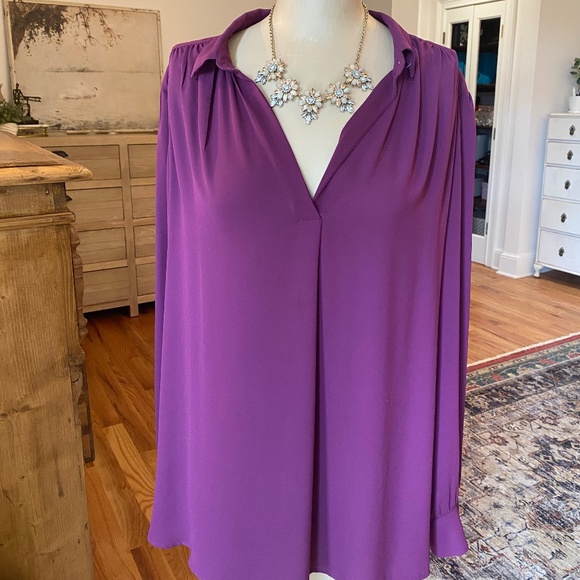 LOFT Tops - LOFT Plum Tunic - Size‎ L